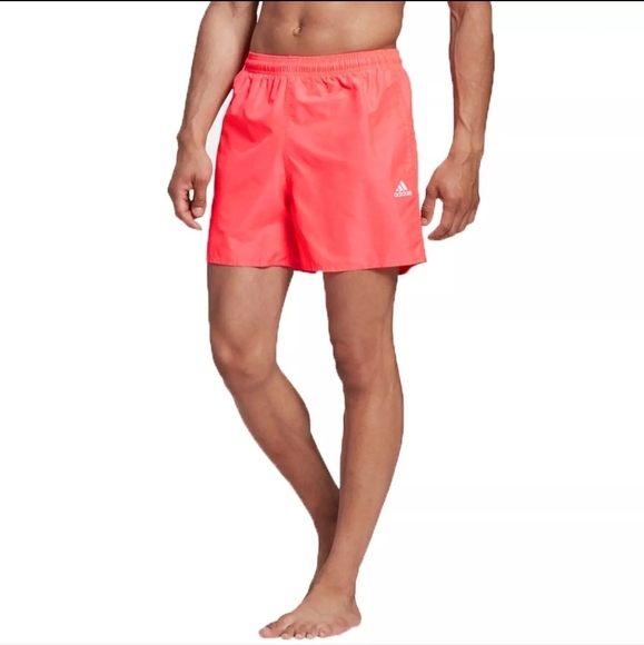 NWT Adidas Performance Solid Board Shorts Men's Swim Trunks Swim Shorts Neon - Picture 1 of 16